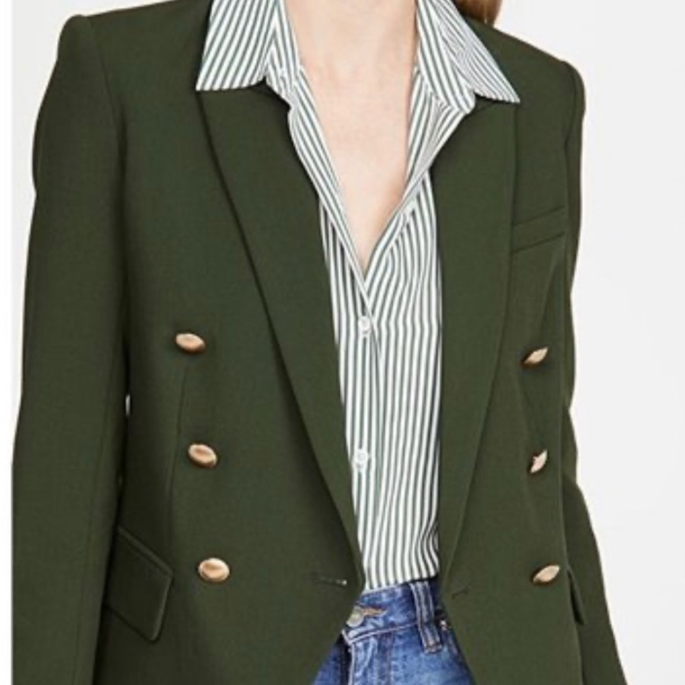 L’agency NWT double breasted blazer in moss size 4